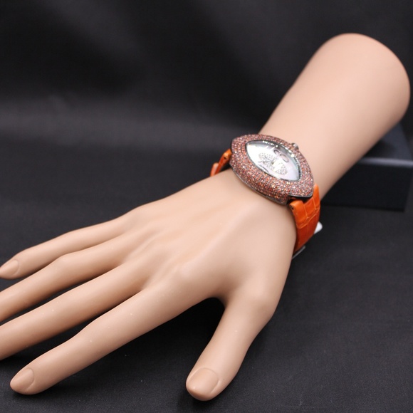 Orange Sapphire Diamond 5.93 Ct Luxury Watch main image 5